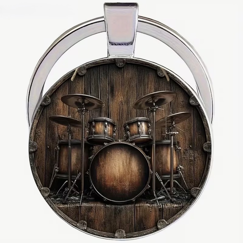 3/$25 Drum Set Music Rock N Roll Keychain NEW